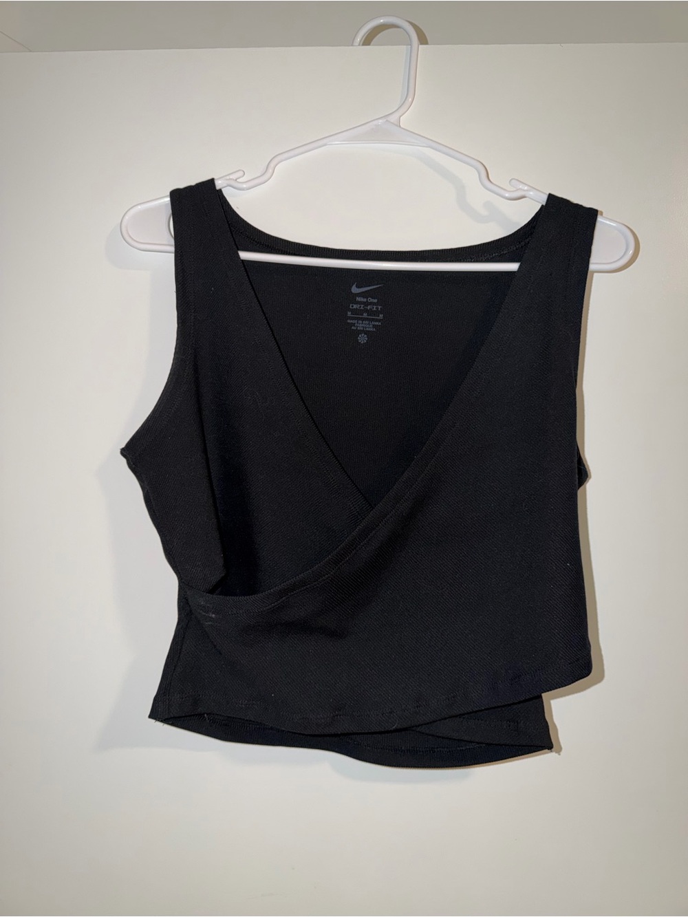 Nike Black Wrap-Front Sleeveless Tank